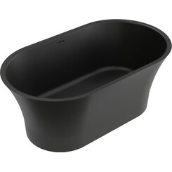 Мраморная ванна Miraggio Helga Miramarble Matt Full RAL 8814334 (150x85 см, черная матовая, отдельностоящая), Технология производства: Miramarble Full RAL, Цвет производителя: черный матовый, фото 