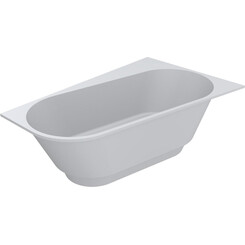 Кам'яна ванна Miraggio Layla CR Mirasoft 8814296 (180x114 см, біла матова, права), Доступні розміри: 180 x 114 R, фото 