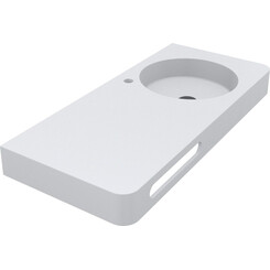 Умивальник-стільниця Miraggio Loop 1000 R Mirasoft 8814192 (100x45 см, білий матовий, з крилом), Доступні розміри: 100 x 45 R, Технологія виробництва: Mirasoft Technology, Колір виробника: білий матовий, фото 