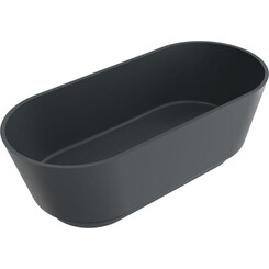 Мраморная ванна Miraggio Siena Miramarble Matt Full RAL 8814364 (180x80 см, серая матовая, отдельностоящая), Технология производства: Miramarble Full RAL, Цвет производителя: темно-серый матовый, фото 