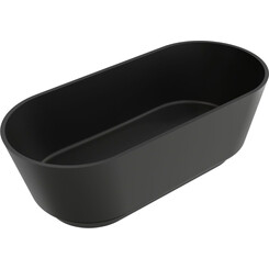 Мраморная ванна Miraggio Siena Miramarble Matt Full RAL 8814362 (180x80 см, черная матовая, отдельностоящая), Технология производства: Miramarble Full RAL, Цвет производителя: черный матовый, фото 