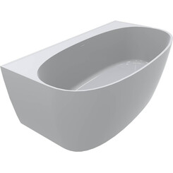 Мраморная ванна Miraggio Anna Miramarble 0001610 (160x85 см, пристенная), Технология производства: Miramarble, Цвет производителя: белый глянец, фото 