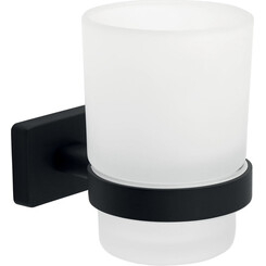 Склянка для зубних щіток Ferro Greta Black Matt AGR03BL (чорний матовий, настінна), Колір виробника: чорний матовий, фото 
