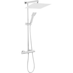 Душова система з термостатом Ferro Trevi Square Chrome NP75SQ-TRV7U, фото 