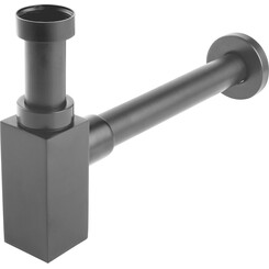 Сифон для раковины Ferro Quadro Black Matt S280-BL (черный матовый, бутылочный), Цвет производителя: черный матовый, фото 