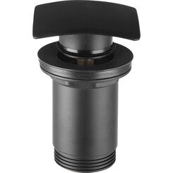 Донний клапан Ferro Quadro Black Matt S284-BL-B (чорний матовий, з переливом), фото 