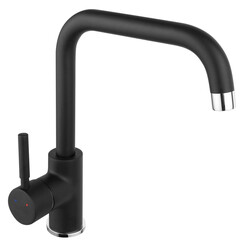 Змішувач для кухні Ferro Ratio Black Matt BTI4BL (чорний матовий), Колір виробника: чорний матовий, фото 