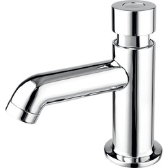 Змішувач для умивальника Ferro Press Chrome Z201 (натискний), фото 