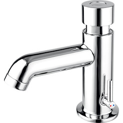 Змішувач для умивальника Ferro Press Chrome Z201R (натискний), фото 