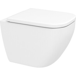 Безободковый подвесной унитаз Imprese Valtice Rimless White i1105 (с сиденьем), фото 