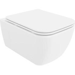 Безободковый подвесной унитаз Mexen Margo White Slim MEX-30420900 (с сиденьем), фото 