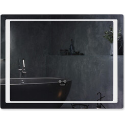 Зеркало для ванной комнаты Kroner KRP Spiegel HR2-9070 (90x70 см, с подсветкой и антизапотеванием), Доступные размеры: 90 x 70, фото 