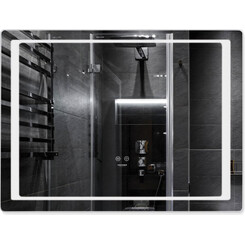 Зеркало для ванной комнаты Kroner KRP Spiegel HR2-10070 (100x70 см, с подсветкой и антизапотеванием), Доступные размеры: 100 x 70, фото 