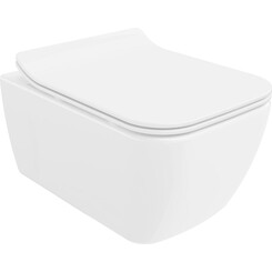 Безободковый подвесной унитаз Mexen Margo White MEX-30420800 (с сиденьем), фото 