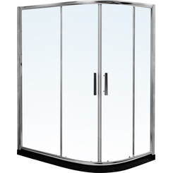 Душевая кабина RJ Chrome K9177-FBM-1002 left (110x80 см, стекло прозрачное, профиль хром), Доступные размеры: 110 x 80 L, Цвет производителя: хром, фото 