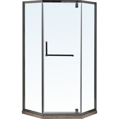 Душевая кабина RJ Chrome K1009-1005 (110x110 см, стекло прозрачное, профиль хром), Доступные размеры: 110 x 110, Цвет производителя: хром, фото 