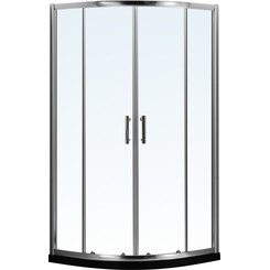 Душевая кабина RJ Chrome K9170-FBM-1005 (100x100 см, стекло прозрачное, профиль хром), Доступные размеры: 100 x 100, Цвет производителя: хром, фото 