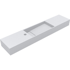 Умивальник-стільниця Miraggio Toni 1050 R Mirasoft 8814232 (105x22 см, білий матовий, з крилом), Доступні розміри: 105 x 22 R, Технологія виробництва: Mirasoft Technology, фото 