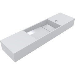 Умывальник-столешница Miraggio Toni 850 L Miramarble 8814204 (85x22 см, с крылом), Доступные размеры: 85 x 22 L, Технология производства: Miramarble, фото 