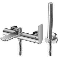 Смеситель для ванны Kohlman Proxima Chrome-KPL-QW110P (с лейкой и шлангом), фото 