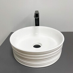 Умивальник VBI Larino White Glossy VBI-012621 (41 см, білий глянсовий, чаша), фото 