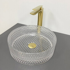 Умивальник VBI Sepino Transparent VBI-016300 (35 см, прозорий), Доступні розміри: 35 x 35, Колір виробника: прозорий, фото 