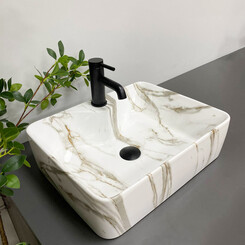 Умивальник VBI Forli Marmo Glossy VBI-011105 (48x38 см, мармур глянсовий), Доступні розміри: 48 x 38, фото 