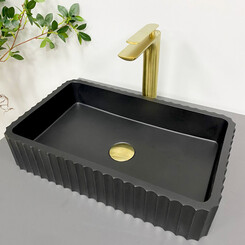 Умивальник VBI Florentia Black Matt VBI-015001 (49x30 см, чорний матовий), Колір виробника: чорний матовий, фото 