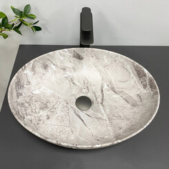 Умивальник VBI Livorno Stone Matt VBI-012611 (52x41 см, камінь матовий, чаша), фото 