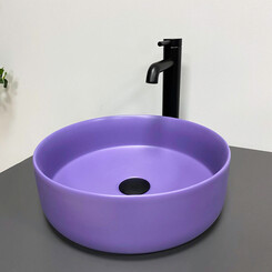 Умивальник VBI Prato Lavender Matt VBI-011412 (36 см, лавандовий матовий, чаша), Доступні розміри: 36 x 36, Колір виробника: лавандовий матовий, фото 