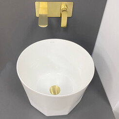 Умивальник VBI Prazzo White Glossy VBI-016604 (37 см, білий глянсовий, чаша), фото 