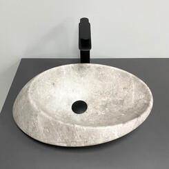 Умивальник VBI Rotello Stone Matt VBI-017101 (51x37 см, камінь матовий, чаша), Доступні розміри: 51 x 37, Колір виробника: камінь матовий, фото 