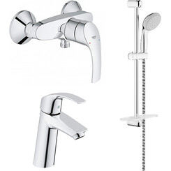 Комплект змішувачів для ванної кімнати Grohe Eurosmart M-Size 123244 M (23324001+33555002+27926001), фото 