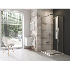 Душевая кабина Ravak Blix BLRV2-90 (1LV70C00Z1, 90x90 см, стекло прозрачное, профиль хром), фото 