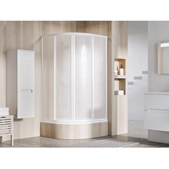 Душевая кабина Ravak Supernova Sabina SKCP4-90 (31177V10011, 90x90 см, витраж из пластика Pearl, профиль белый), фото 