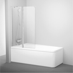 Стеклянная шторка для ванны Ravak 10° 10CVS2-100 L (7QLA0C03Z1, 100x150 см, стекло прозрачное, профиль хром), Доступные размеры: 100 x 150 L, Цвет производителя: прозрачное стекло, отделка хром, фото 