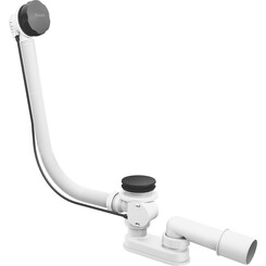 Сифон для ванны Ravak 800 B K/K black (X01846, черный, с переливом и поворотным механизмом), Цвет производителя: черный, фото 