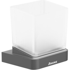 Стакан для зубных щеток Ravak 10° TD 210.20BL (X07P557, черный, настенный), Цвет производителя: черный, фото 