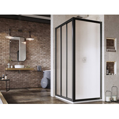 Душевая кабина Ravak Supernova ASDP3-100+APSS-80 (00VA03R2ZGSET100APSS80, 100x80 см, стекло матовое, профиль черный), Доступные размеры: 100 x 80, Цвет производителя: матовое стекло, отделка черная, фото 