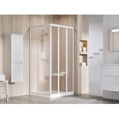 Душевая кабина Ravak Supernova  ASDP3-110+APSS-80 (00VD01R2ZGSET110APSS80, 110x80 см, стекло матовое, профиль белый), Доступные размеры: 110 x 80, Цвет производителя: матовое стекло, отделка белая, фото 
