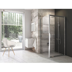 Душевая кабина Ravak Blix BLDP2-110+BLPS-90 (0PVD0C00Z1SET110BLPS90, 110x90 см, стекло прозрачное, профиль хром), Доступные размеры: 110 x 90, Цвет производителя: прозрачное стекло, отделка хром, фото 