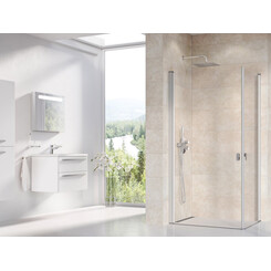 Двері для душової кабіни Ravak Chrome CRV1-80 (1QV40U01Z1, 80 см, скло прозоре, профіль сатин), Доступні розміри: 80 x 195, Колір виробника: прозоре скло, обробка сатин, фото 