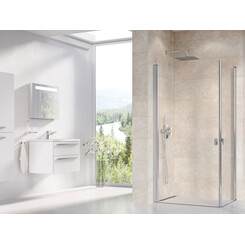 Двері для душової кабіни Ravak Chrome CRV1-90 (1QV70C01Z1, 90 см, скло прозоре, профіль хром), Доступні розміри: 90 x 195, Колір виробника: прозоре скло, обробка хром, фото 