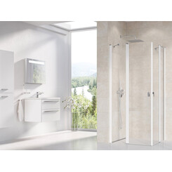 Душевая кабина Ravak Chrome CRV2-100+CRV2-120 (1QVA0100Z1SET100120, 100х120 см, стекло прозрачное, профиль белый), Доступные размеры: 100 x 120, Цвет производителя: прозрачное стекло, отделка белая, фото 