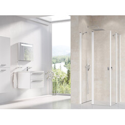 Душевая кабина Ravak Chrome CRV2-120+CRV2-120 (1QVG0100Z1SET120120, 120х120 см, стекло прозрачное, профиль белый), Доступные размеры: 120 x 120, Цвет производителя: прозрачное стекло, отделка белая, фото 