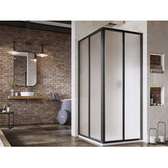 Душевая кабина Ravak Supernova SRV2-90+SRV2-100 (14V703O2ZGSET90100, 100x90 см, стекло матовое, профиль черный), Доступные размеры: 100 x 90, Цвет производителя: матовое стекло, отделка черная, фото 