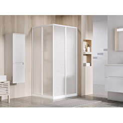 Двері для душової кабіни Ravak Supernova SRV2-90 (14V701O211, 90 см, скло матове рифлене, профіль білий), Доступні розміри: 90, Колір виробника: матове рифлене скло, обробка біла, фото 