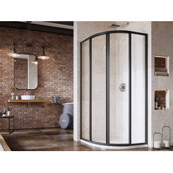 Душевая кабина Ravak Supernova SKCP4-80 (3114O302Z1, 80x80 см, стекло прозрачное, профиль черный), Доступные размеры: 80 x 80, Цвет производителя: прозрачное стекло, отделка черная, фото 