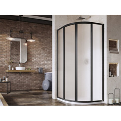 Душевая кабина Ravak Supernova SKCP4-80 (3114O302ZG, 80x80 см, стекло матовое, профиль черный), Доступные размеры: 80 x 80, Цвет производителя: матовое стекло, отделка черная, фото 
