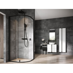 Душова кабіна Ravak Nexty NSKK3-80 (3O644300Z1, 80x80 см, скло прозоре, профіль чорний), Доступні розміри: 80 x 80, Колір виробника: прозоре скло, обробка чорна, фото 